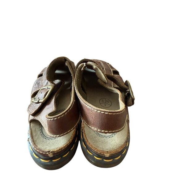 Dr Martens Mens Sz 10 US Brown Leather Sandals Made in England 9643 - Picture 4 of 6